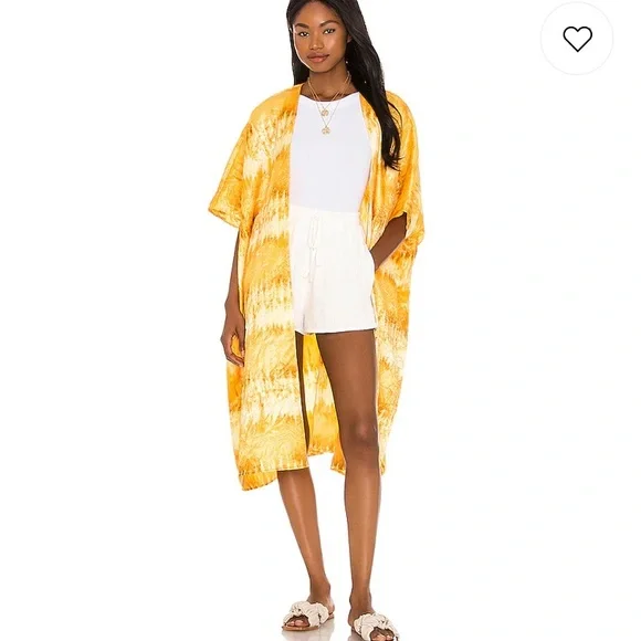 House of Harlow 1960 Coverup in Yellow Tie Dye. Size XL. Brand new! - Picture 5 of 6